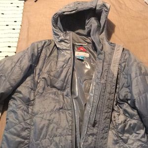 Columbia Omni-heat lite hood jacket silver gray
